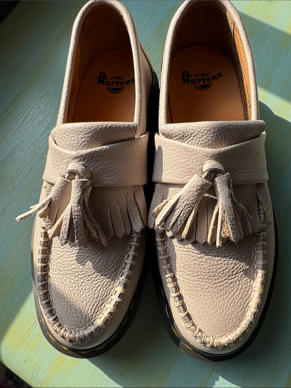 Dr. Martens Women's Light Beige Tassel Loafers